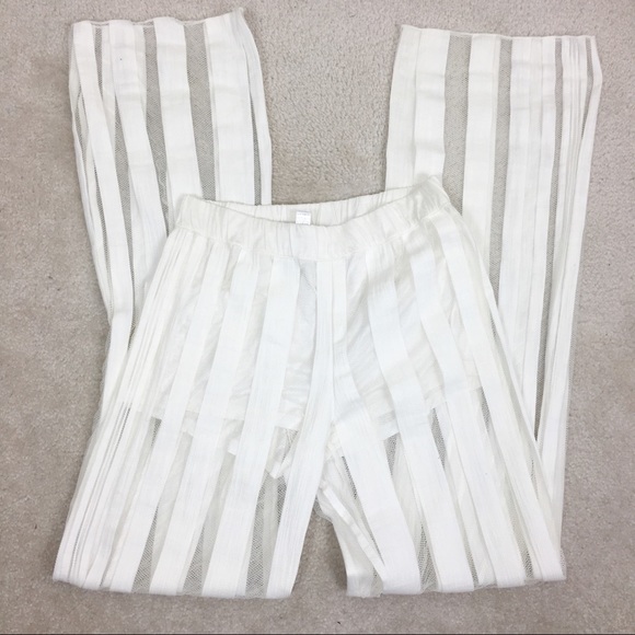 La Perla Pants - LA PERLA mesh sheer straight pants IT2/US sm-CG246